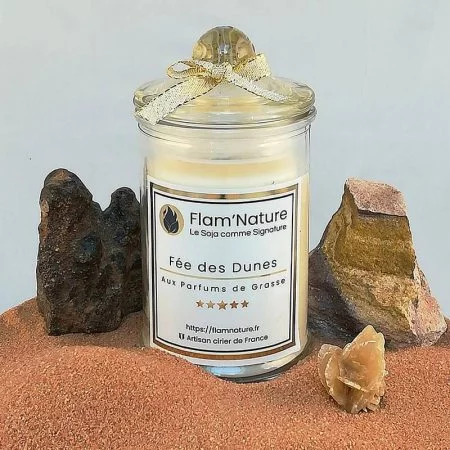Fée des Dunes: Bougie Orientale & Florale avec Rose & Patchouli